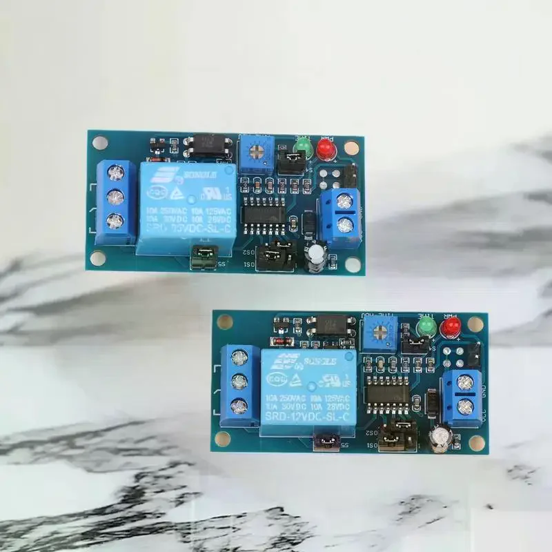 قابل للتعديل تأخير الوقت وحدة التتابع 5 فولت/12 فولت تيار مستمر تشغيل/تأخير إيقاف وحدة تبديل التتابع مع لوحة مرحلات الموقت