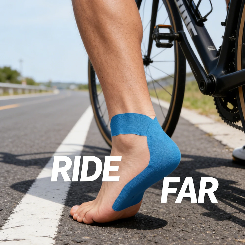 10pcs  Heel Sole Muscle Support Tape Pre-Shaped Ankle Brace Patch,Durable Adhesive Athletic Tape for Plantar Fasciitis