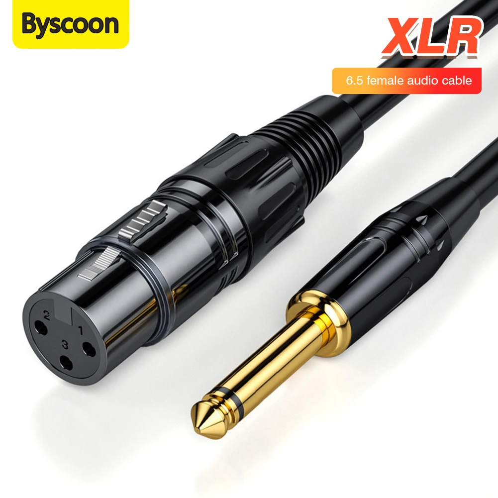 Kabel audio XLR do 6,5 mm Mikrofon Zbalansowany analogowy przewód audio XLR żeński do gniazda 6,5 do wzmacniacza głośnikowego telefonu komputerowego