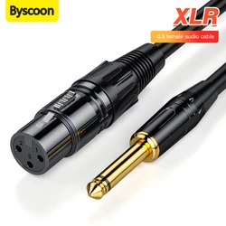 XLR to 6.5mm Audio Cable Microphone Balanced Analog Audio Cord XLR Female to 6.5 Jack for Computer Phone Speaker Amplifier