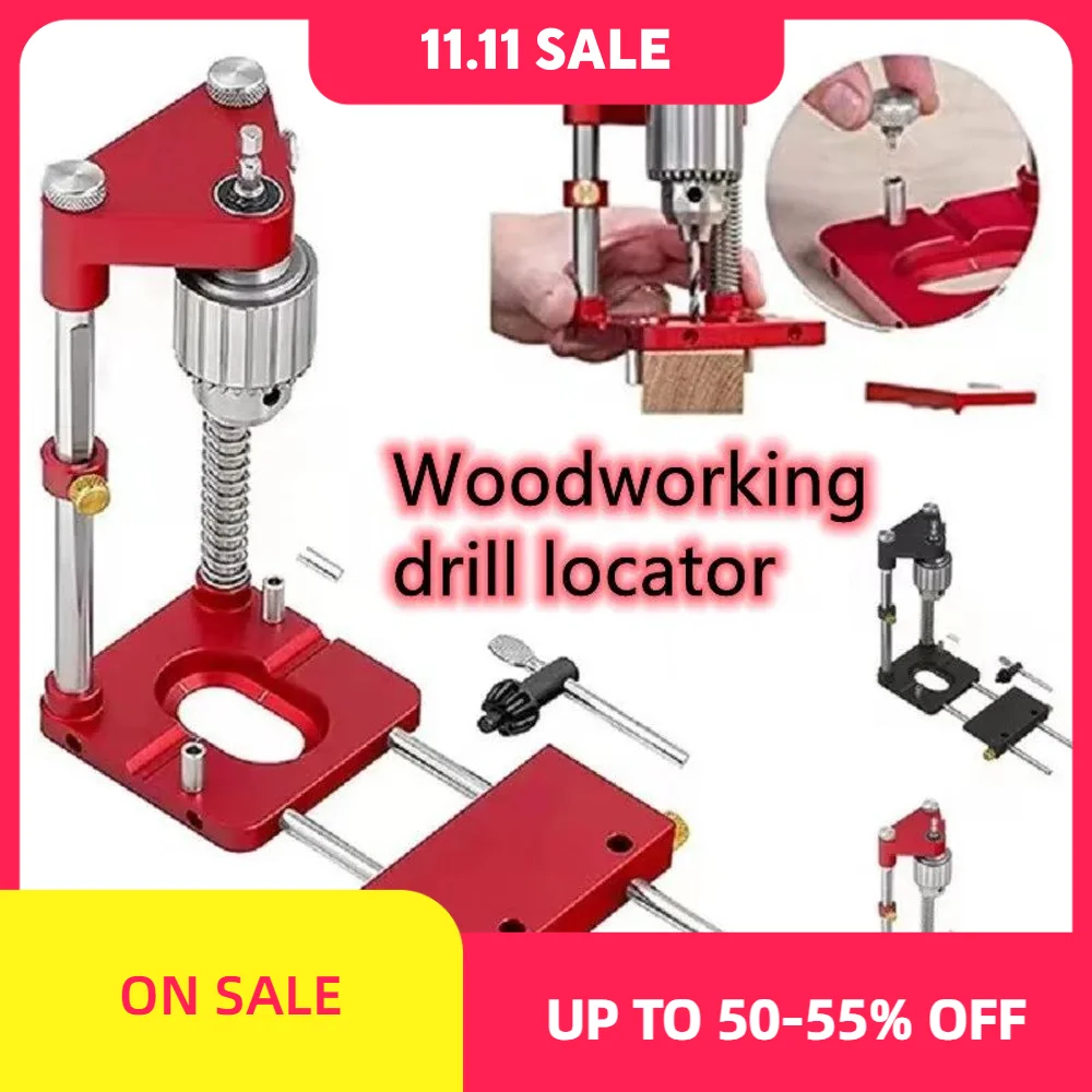 Drill Locator Drill Punch Guide Tool Bit Holder Perforator Hole Opener Template Woodworking Drilling Jig Carpenter Diy Hand Tool