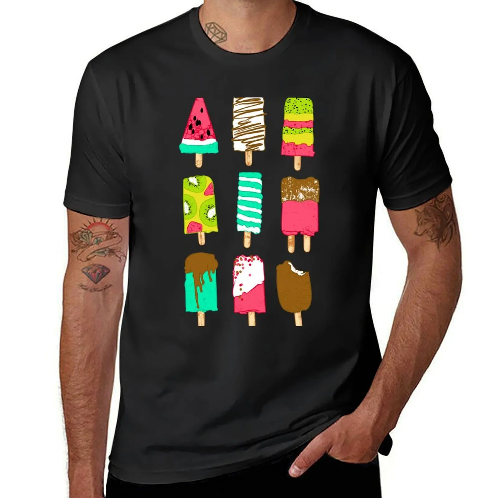 Ice Cream Time T-Shirt Short sleeve tee tops new edition blanks black t-shirts for men