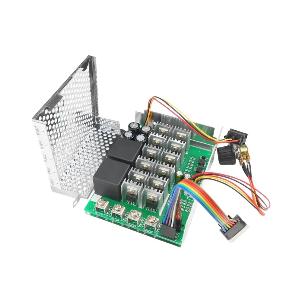 12V 24V 36V 48V DC Motor Controller 60A 10-55V Input, Forward/Reverse 3-Speed Regulator For Electric Projects