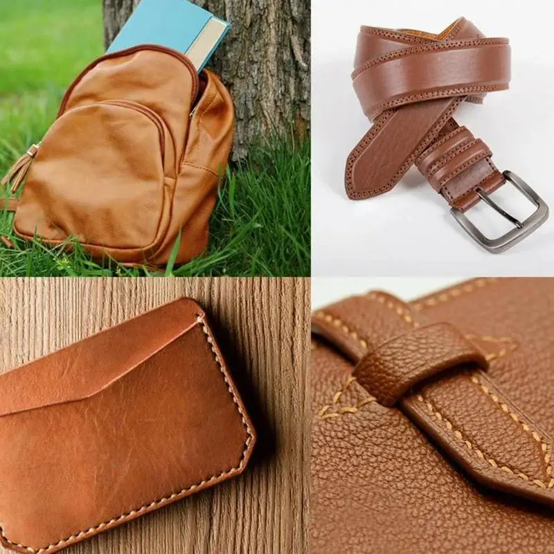 30 قطعة إبر الخياطة الجلدية العين الكبيرة دليل التطريز خياطة النسيج عبر غرزة الحياكة أداة مع اسطوانة إبرة