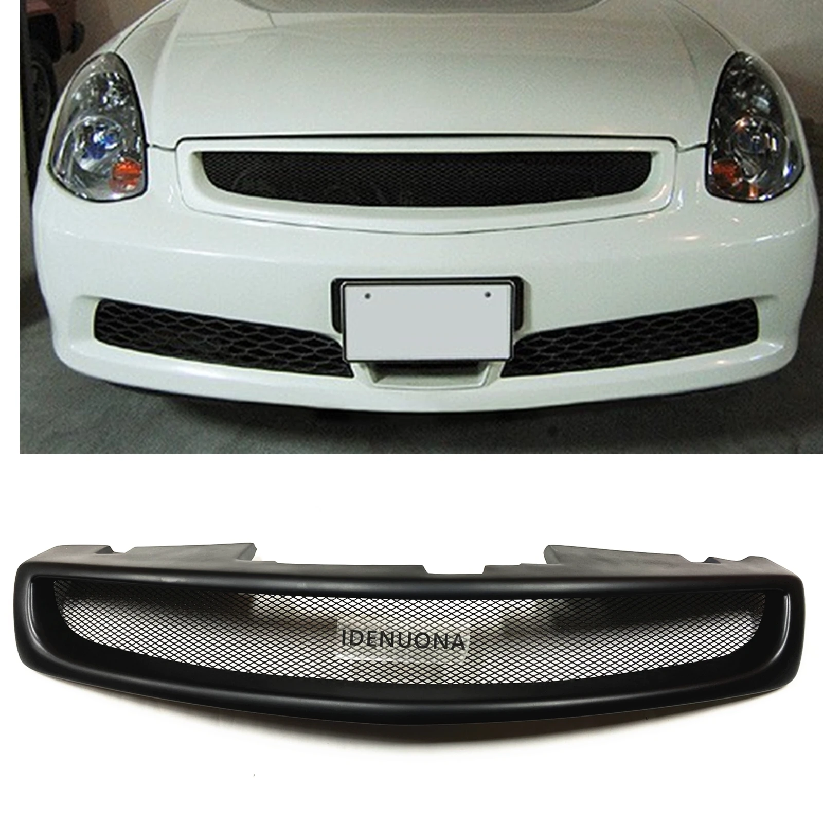 

Grill Front Grille For Infiniti G35 2005-2006 Nissan Skyline V35 4 Door Sedan Fiberglass/Carbon Fiber Car Upper Bumper Hood Mesh