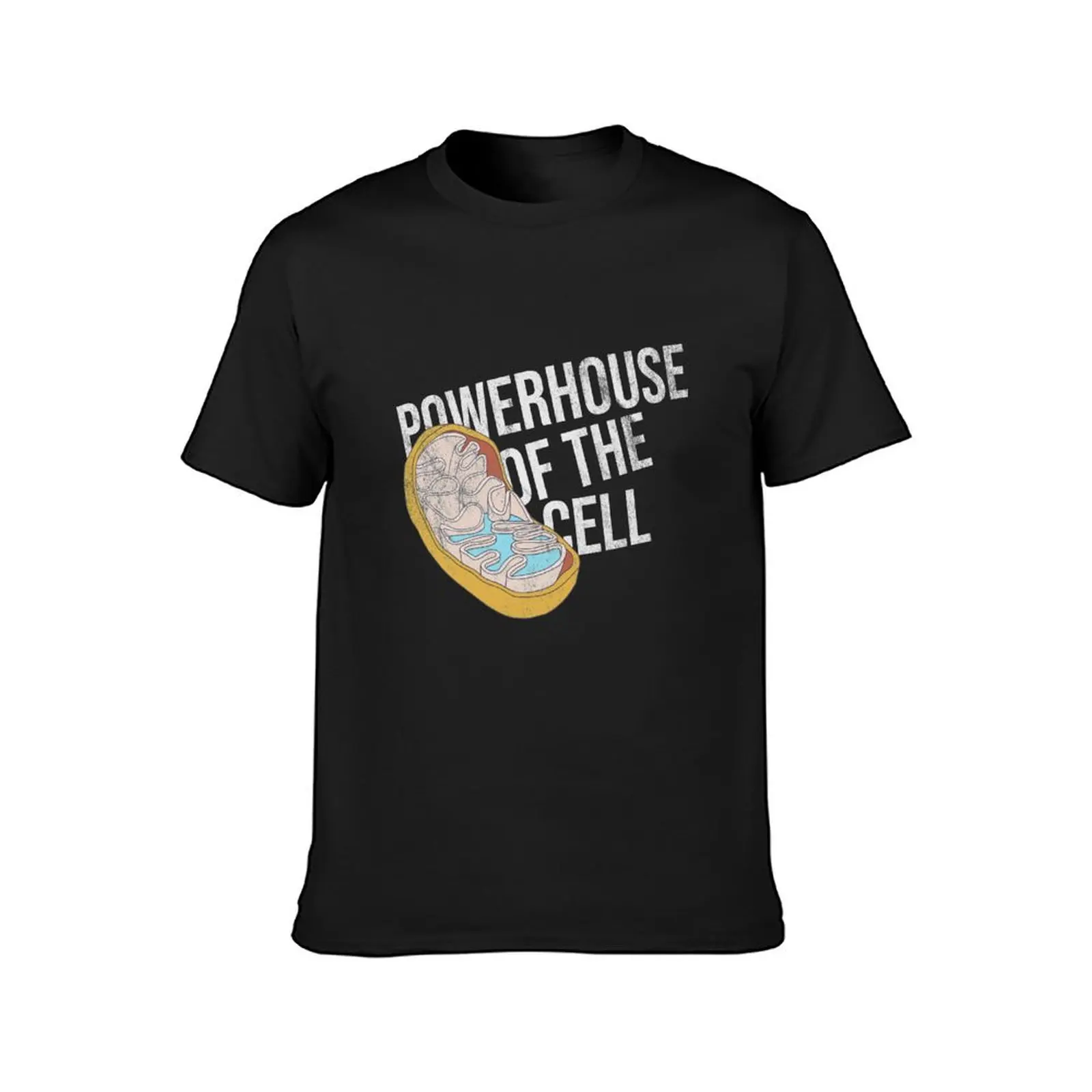 Distressed Mitochondria - Powerhouse of the Cell T-Shirt shirts graphic tees blanks mens big and tall t shirts