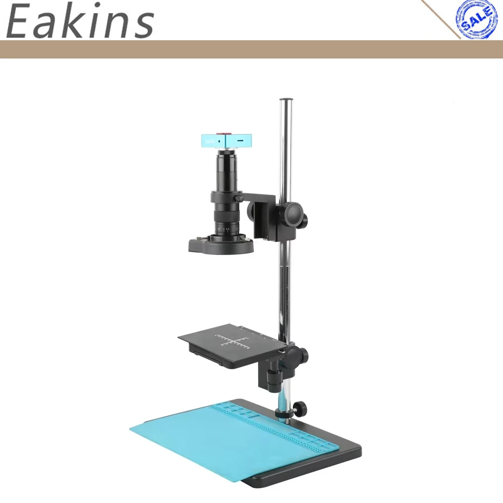 55MP 4K 1080P Electronic Video HDMI USB Microscope Camera 180X C Mount Lens For Welding Repair XY Axis Table Mobile Platform