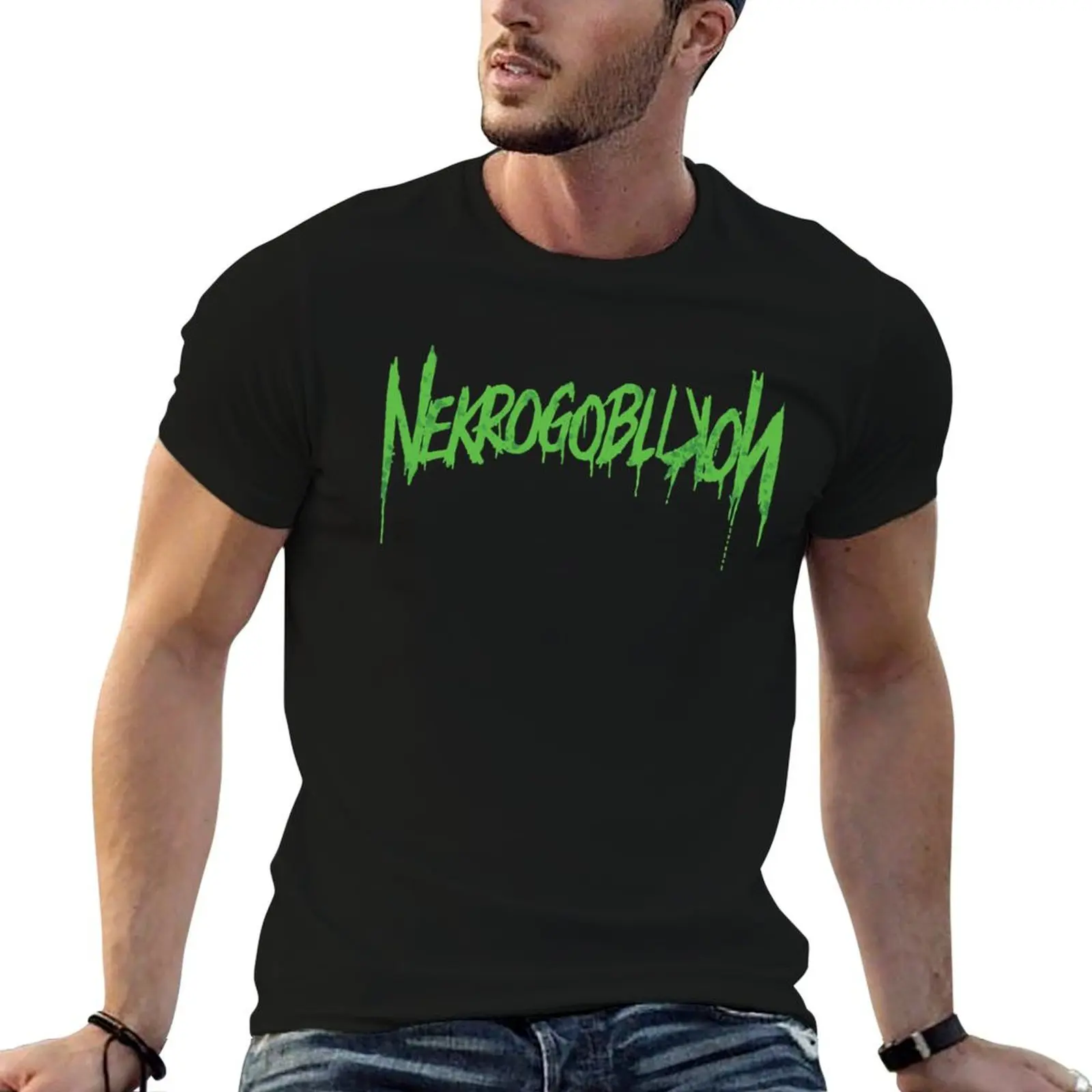 

cotton man Nekrogoblikon shirts oversize t t logo T-Shirt anime shirts