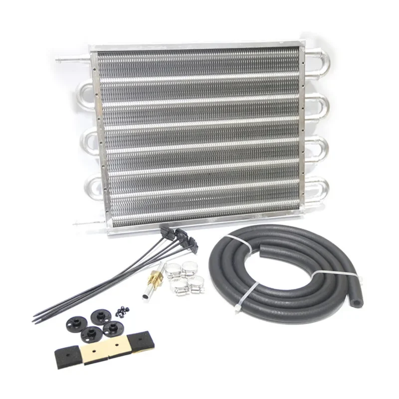 4/6/8 Row Universal Aluminum Alloy Remote Transmission Oil Cooler/Automatic Manual Radiator Converter