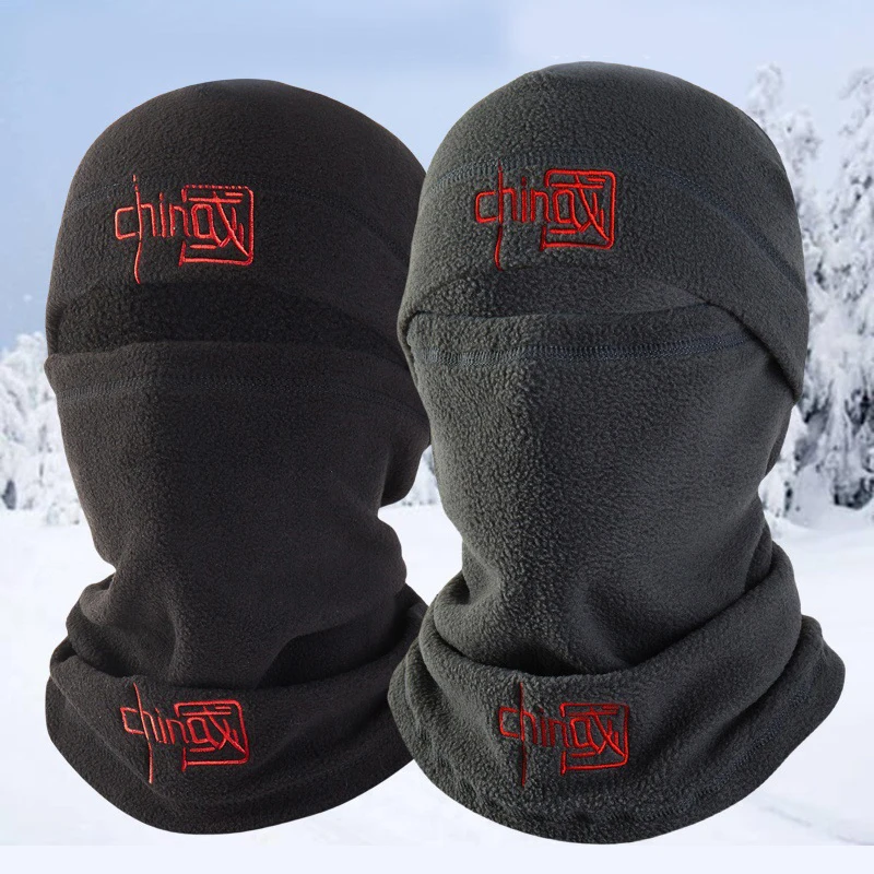 Unisex Winter Riding Cycling Fleece Warm Hat And Scarf Set Men Outdoor Sports Thermal Head Cover Warm Face Mask Women Scarf