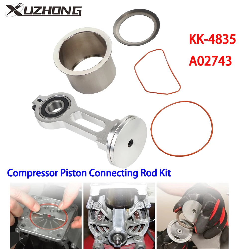 KK-4835 A02743 Compressor Piston Connecting Rod Kit For Craftsman Devildiss Dewalt Porter Cable Oil Free Air Compressor Pump