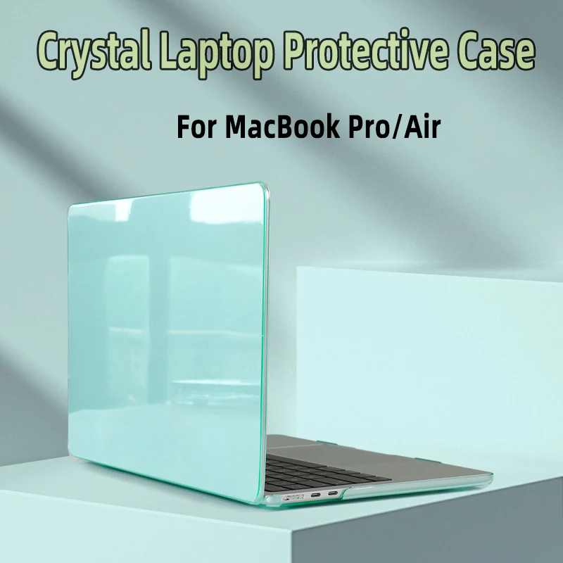 New Crystal Laptop Case for MacBook Pro13 M1 A2338 13.6Air M2 M3 M4 For MacBook M1 Pro13 14 15 M2 M3 M4 Laptop Case Accessories