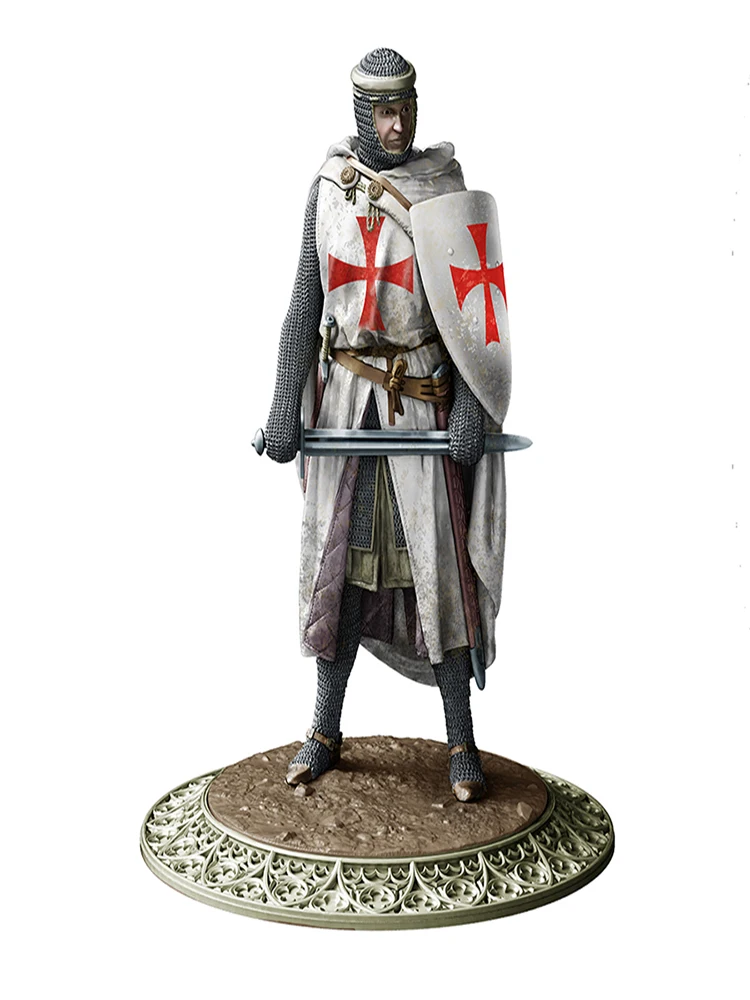 

Resin soldier 1/24 Crusade knight, beginning of 12th century with base Model Unassambled Unpainted Figure Building Kit