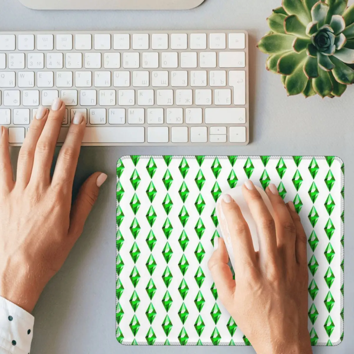 The Sims 4 Plumbob Mouse Pad لوحة مفاتيح الكمبيوتر ماوس حصيرة الألعاب مكتب الكمبيوتر المحمول حصيرة مكتب الملحقات الجدول الحصير #2