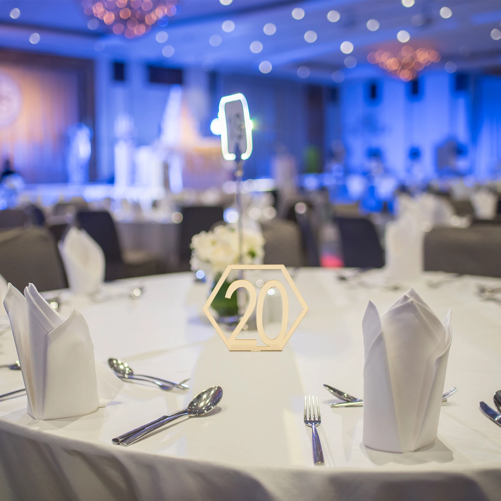 

20 Pcs Digital Table Cards Wedding Number Stands Decorations Party Markers Self Numbers Dinner Reception Accessories for