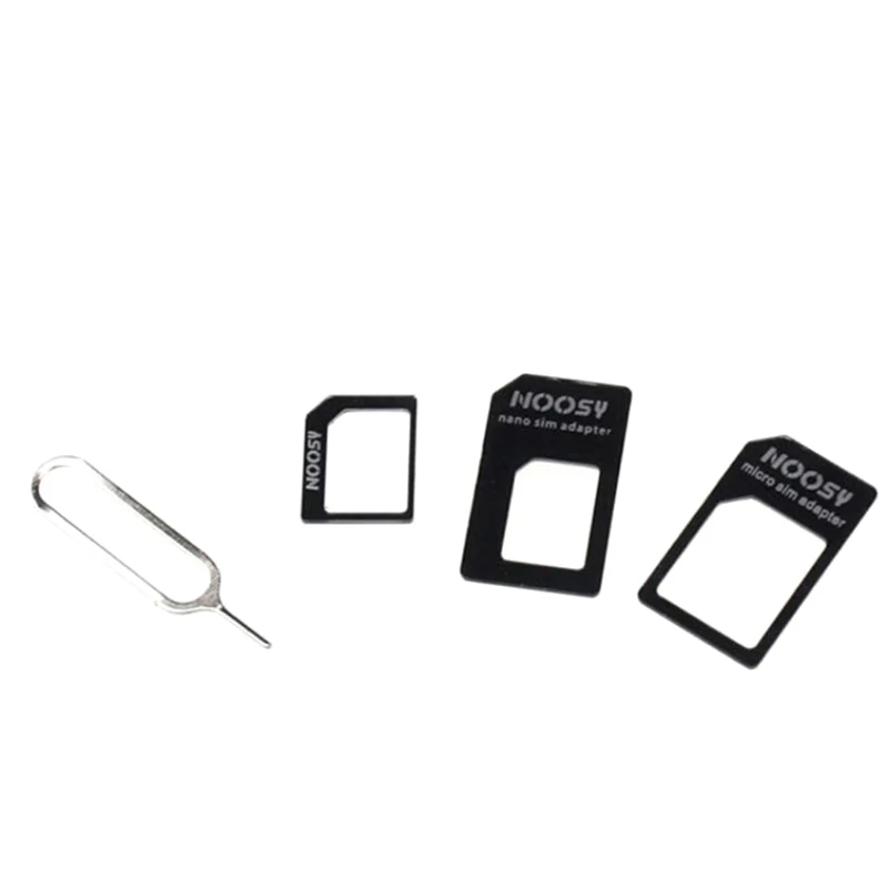 4 In 1 Micro Nano SIM Card Adapter Connector Kit For iPhone Samsung Huawei Xiaomi USB Wireless Router Sims Holder Slot Universal