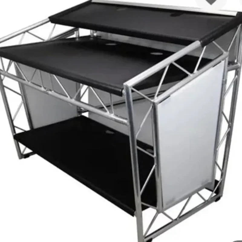 LED Aluminum Folding Mobile DJ Booth  Booth Trussing Stand for Night Club