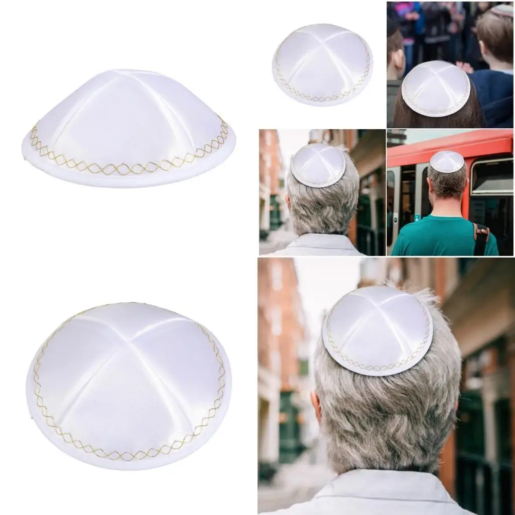 

652F Durable Yarmulke Headwear For Everyday Use Comfortable Fit Traditional Jewish Cover Easy To Clean