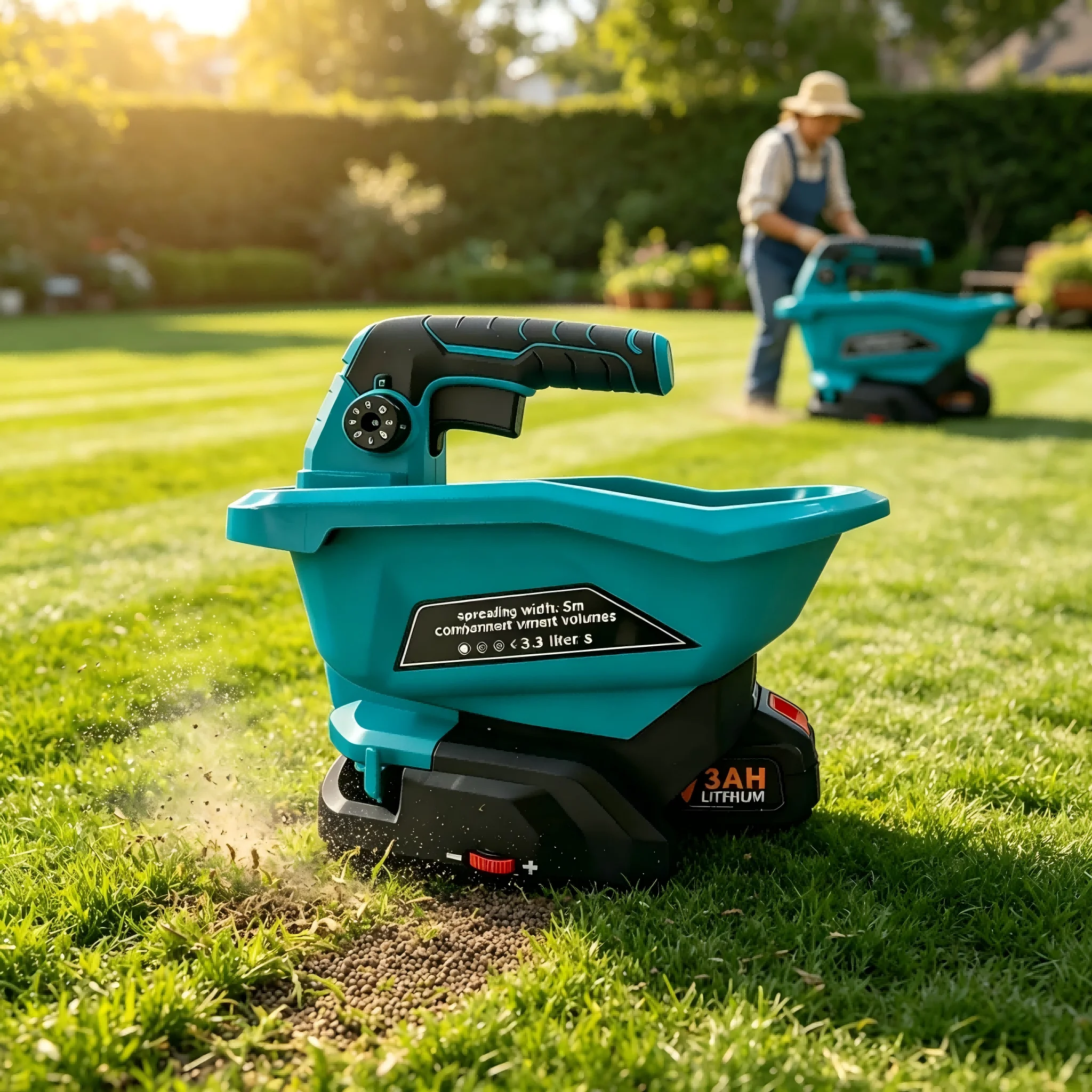 Cordless Electric Fertilizer Spreader Seeding Machine, Grass & Vegetable Small Seeder, Agricultural Sowing Tool For Makita 18V