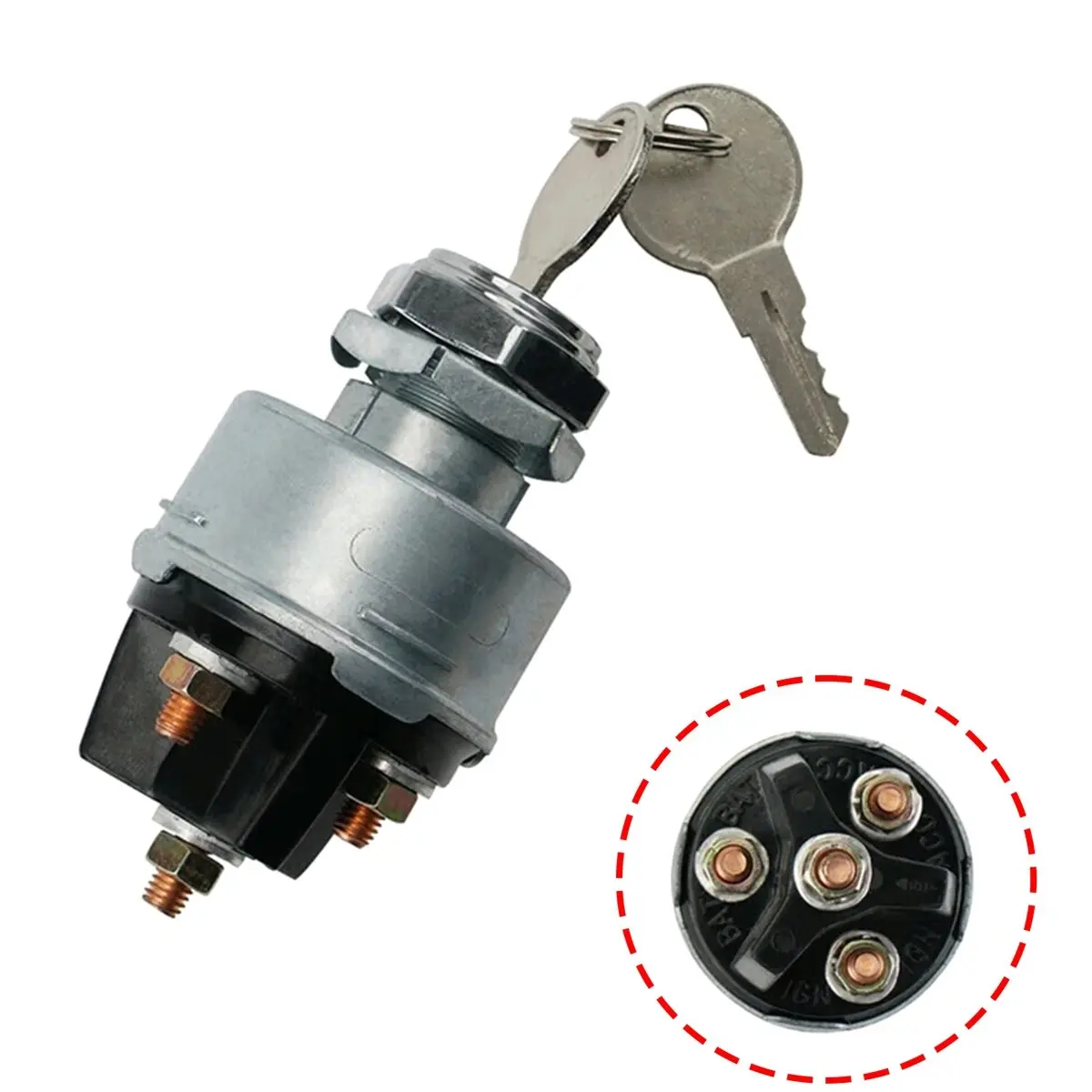 Reliable- 12V Universal Auto Car Boat Ignition Starter Switch 4 Position W/ 2 Keys on Off for Tractor Tuning Truck Car Tool