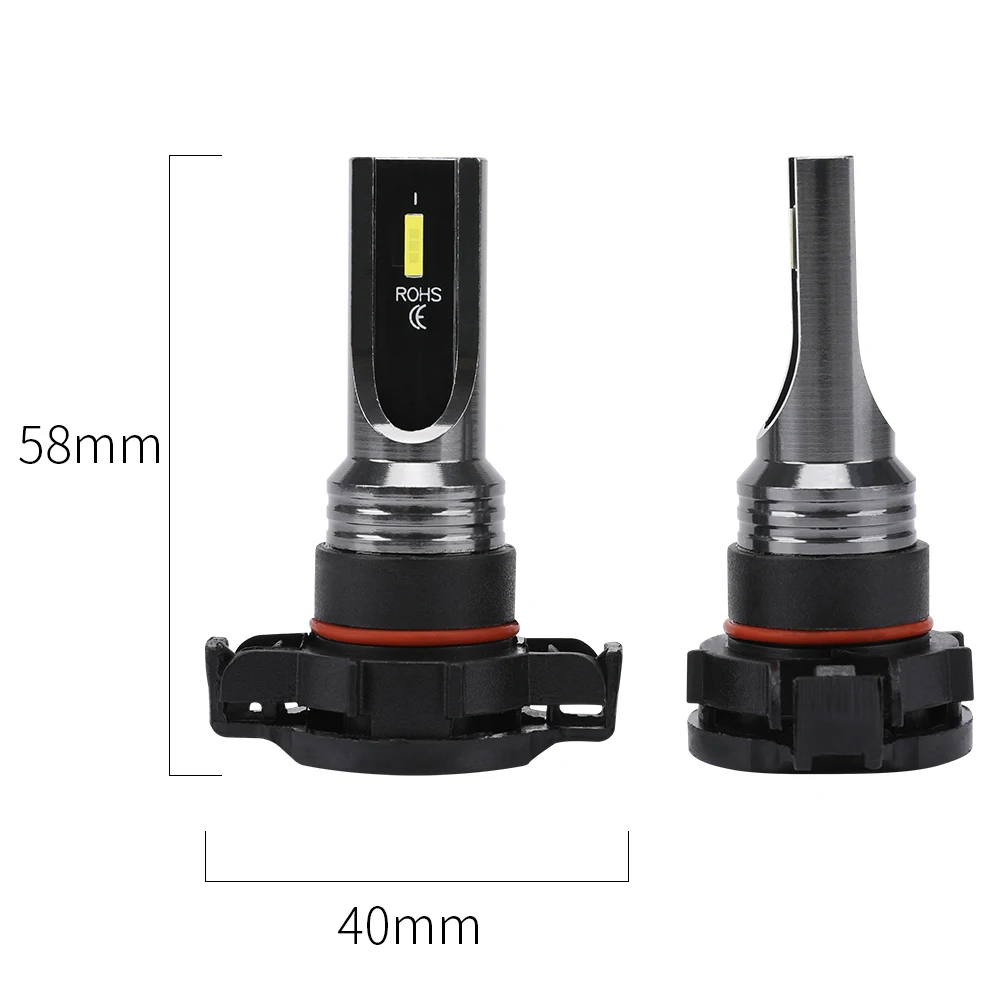 2Pcs PSX24W H16 Fog Light H7 LED 6500K 3000K 8000K 80W 30000LM 9006 HB4 Moto Bulbs H11 9005 HB3 LED Car Fog Lamp For ATV