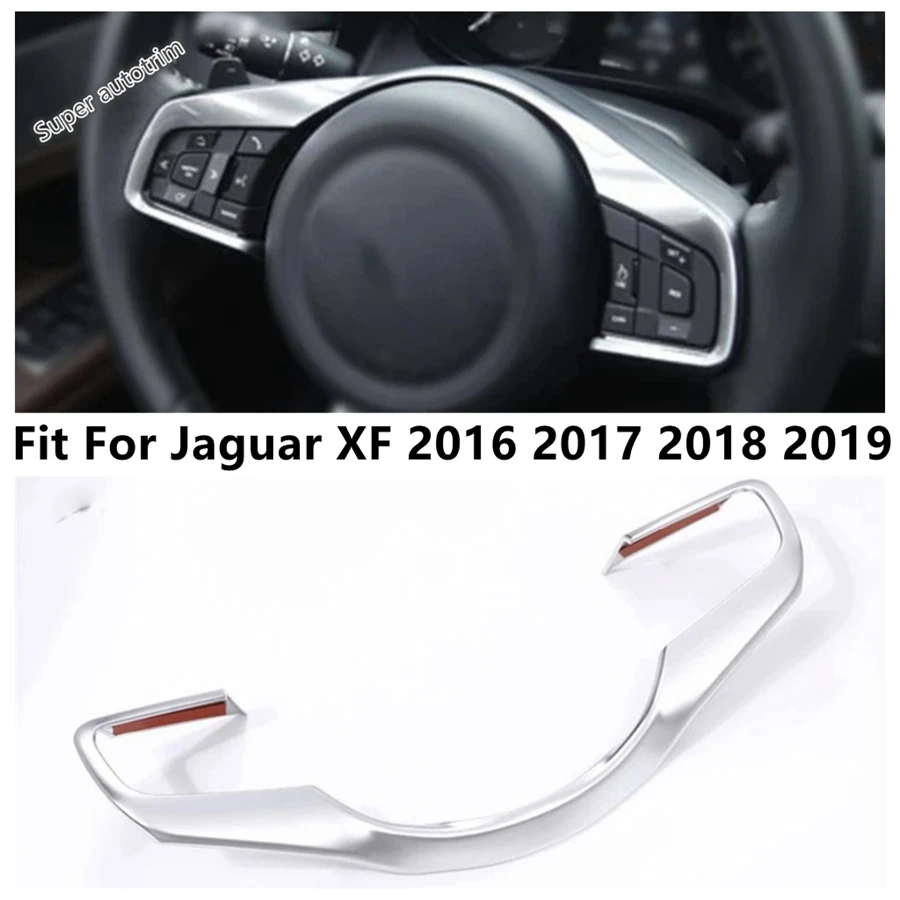 

Car Steering Wheel Frame Decorative Sequins Cover Trim For Jaguar XF 2016 2017 2018 2019 ABS Matte Accessories Interior Refit