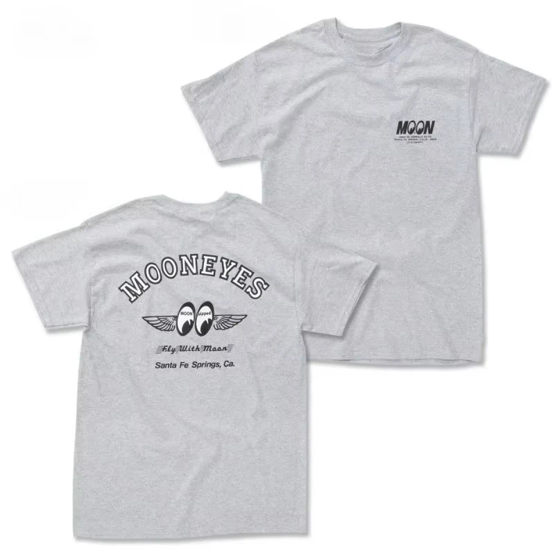 Rare Goes We Go Mooneyes Trendy Modified Car Motorcycle Brand T-shirt Cotton Graphic Tee Men Women Summer