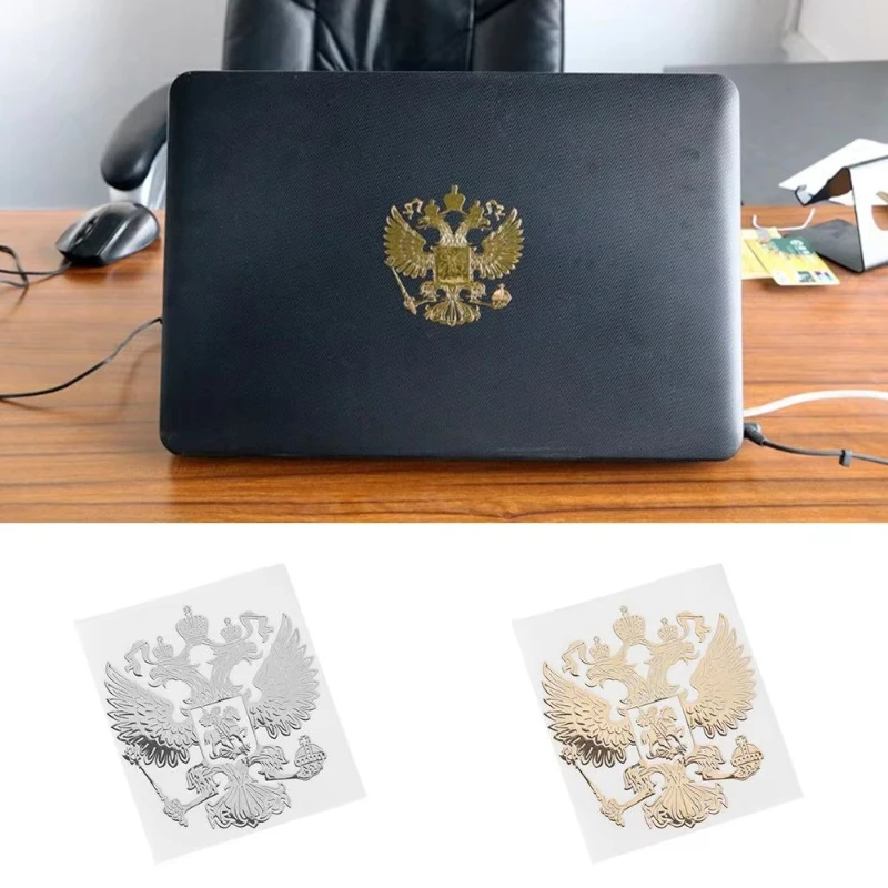 1/2/3/4Pcs Coat Of Arms Of Russia Nickel Metal Car Stickers Decals Russian Federation Eagle Emblem For Car Styling Laptop