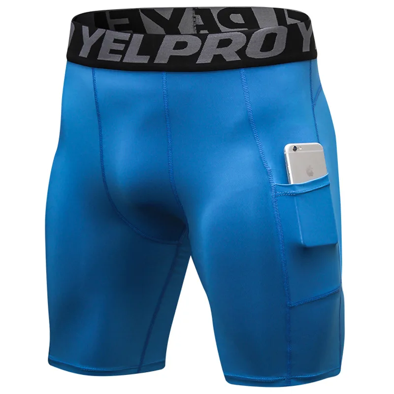 Cody Lundin-Demi-pantalon de compression respirant sans couture pour hommes, poches de course à séchage rapide, exercice en plein air personnalisé, UnderGoals