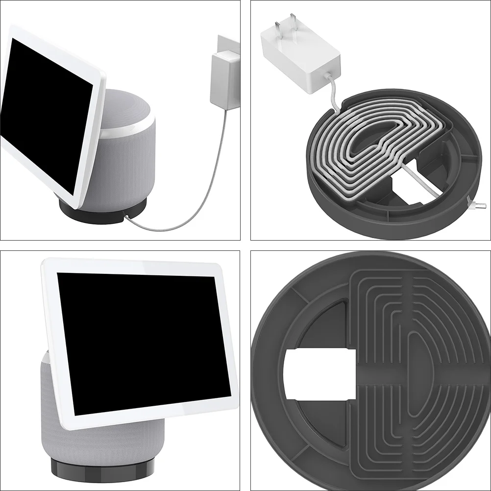 

Desktop Bracket For 10 With Cable Management Audio Stand Tabletop Speaker Holder Plastic Speaker Mount Soundbar