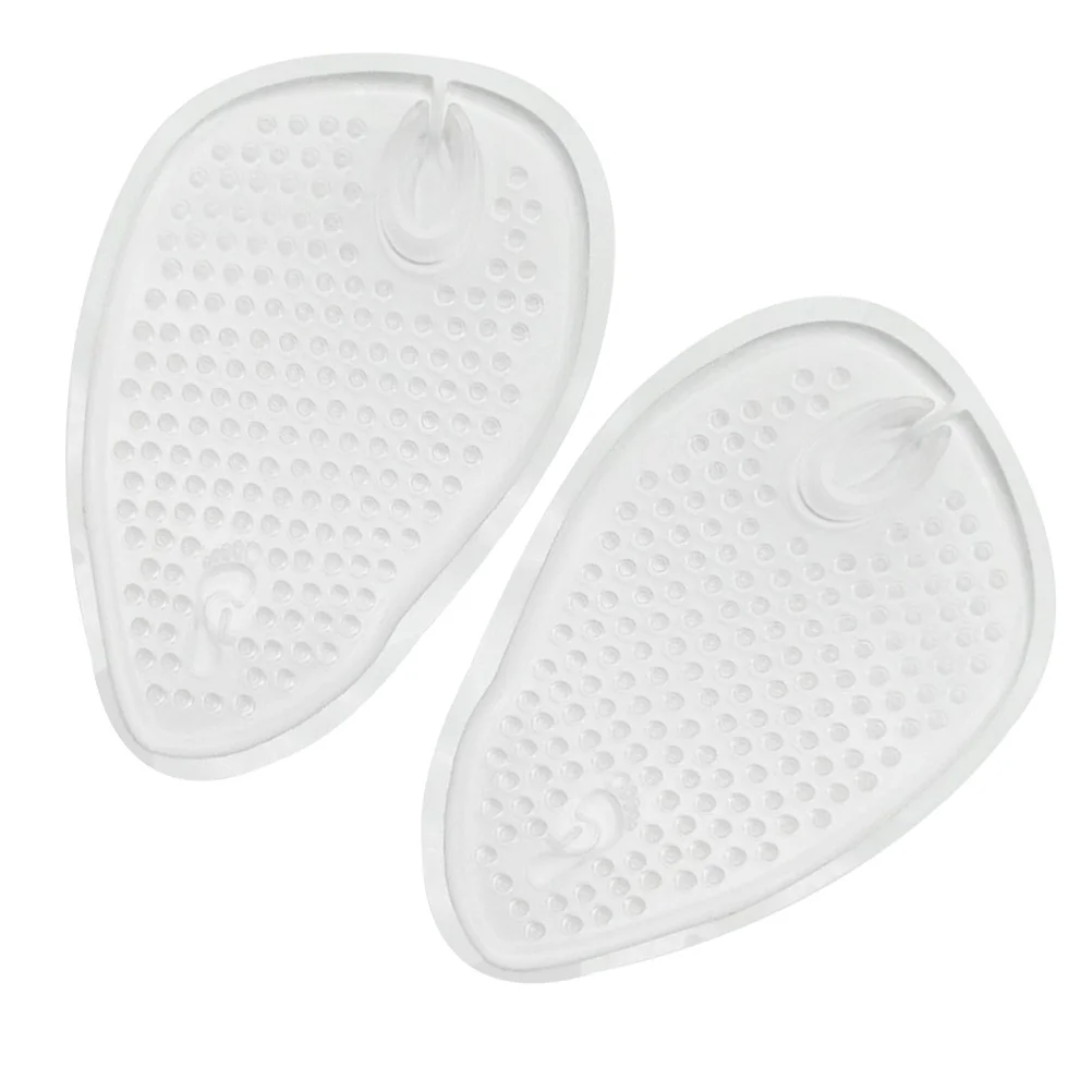 Demi-semelles pour pantoufles, coussinets de Gel transparents pour l'avant-pied, coussin de massage auto-adhésif, outil de soins des pieds antidérapant, 4 pièces