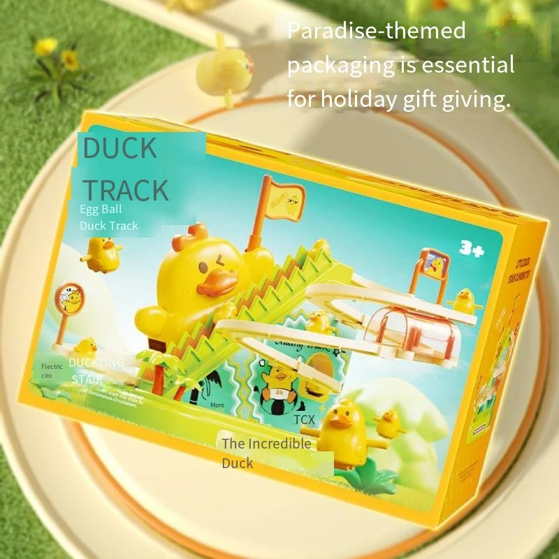 Electric Track Vehicle Little Duck Climbs The Stairs with Music Electric Duck Slide Track Vehicle An Educational Toy view 4