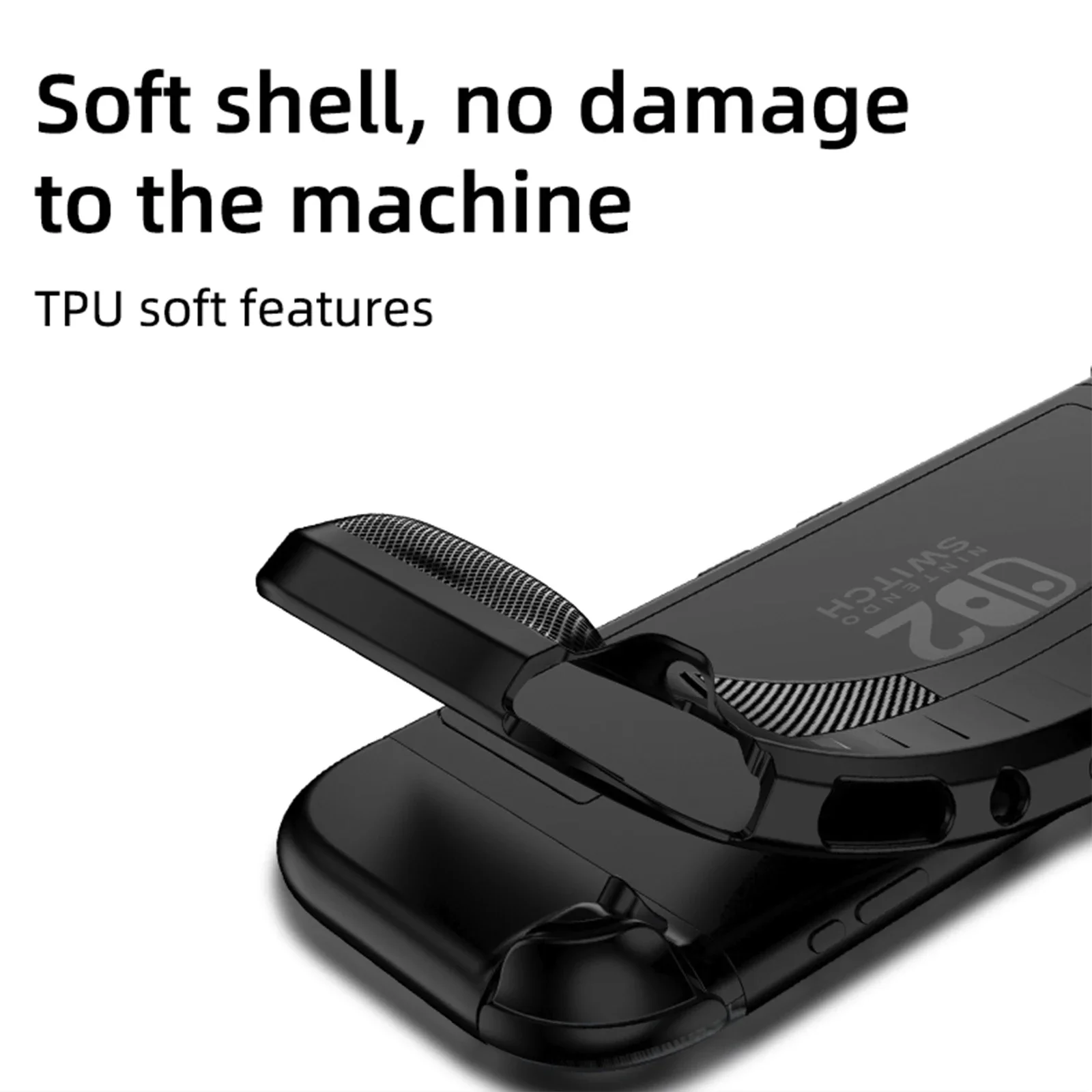 Nintendo Switch 2(2025)用ケース、アップグレードされた保護カバー、人間工学に基づいた快適さ、傷防止、TPUグリップシェルSwitch2アクセサリー