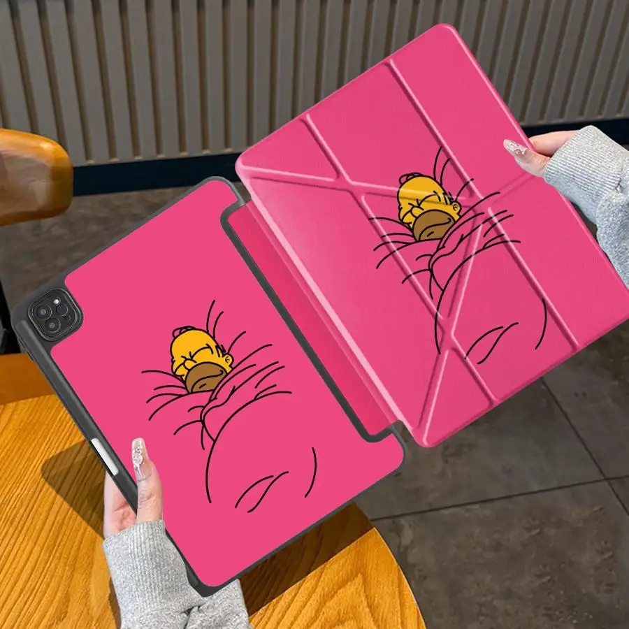 

Чехол для планшета iPad Pro 11-го, 10-го, 9-го, 8-го, 7-го поколений, 12.9 дюймов Pro 2025, Air 4, 5, M3, M2, 1, 2, M4, 11 дюймов, Mini 6, 7, с держателем, мультяшный дизайн