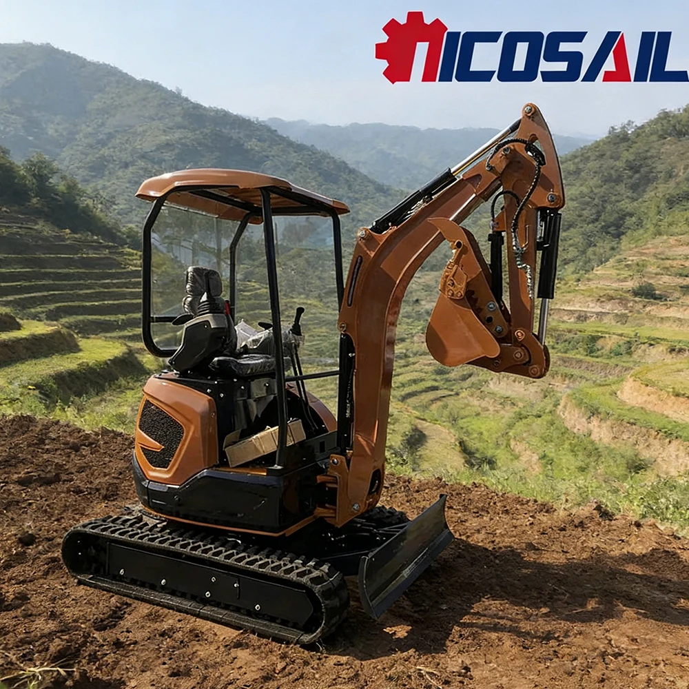 ミニショベル 2.2トン コンパクト油圧式 新型クローラ式ミニバギング EPA クボタエンジン搭載ミニショベル