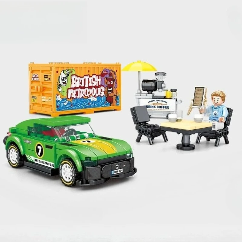 

SEMBO Container Sports Car Party Building Blocks DIY Creative Outdoor Music Festival Technical Vehicles Scenes Bricks Kids Toys
