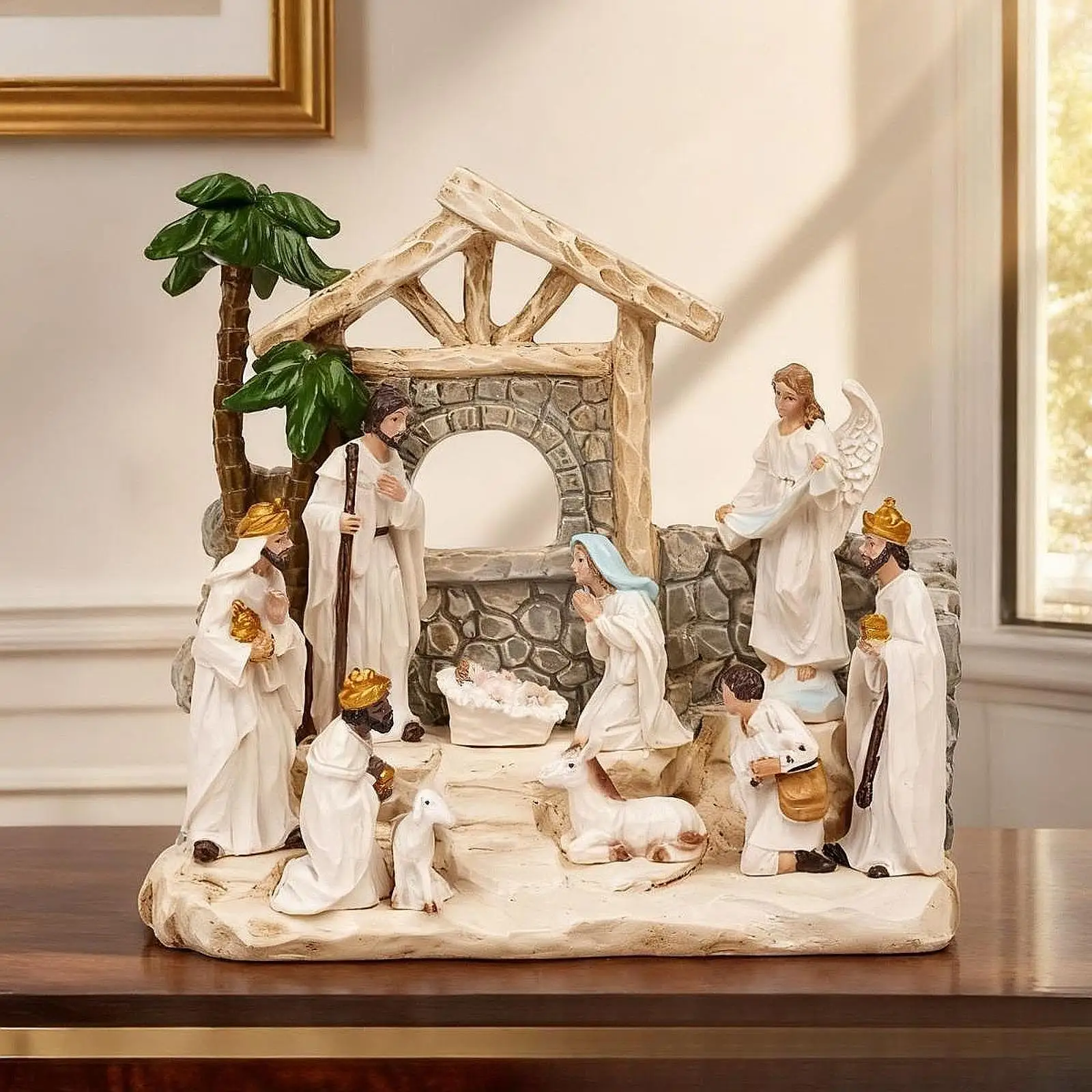 Nativity Figurine Set Birth of Jesus Christmas Religious Figurine Vintage Religious Figurine Nativity Figurine Statue Home Decor