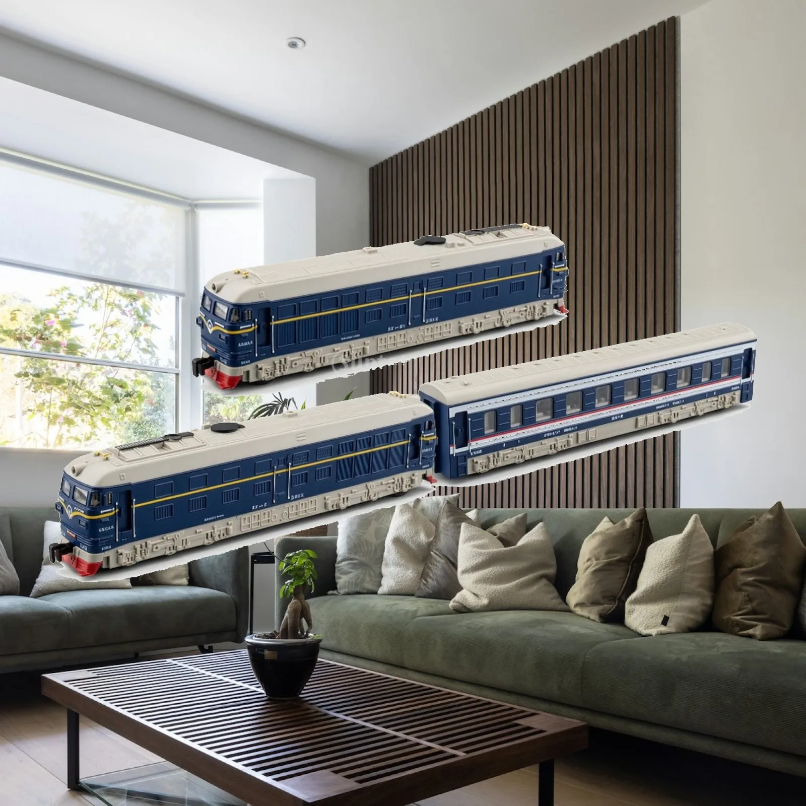 Moving Railway Locomotive Set Smoke Effect Alloy Train Model Sound Effects Electric Toy Train