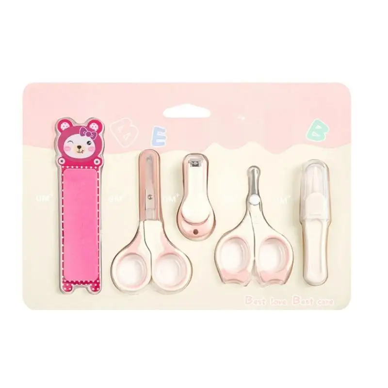 Babies\' nail clippers newborn baby care nail clippers tools suit infant pliers children anti-cut meat nail scissor set suit