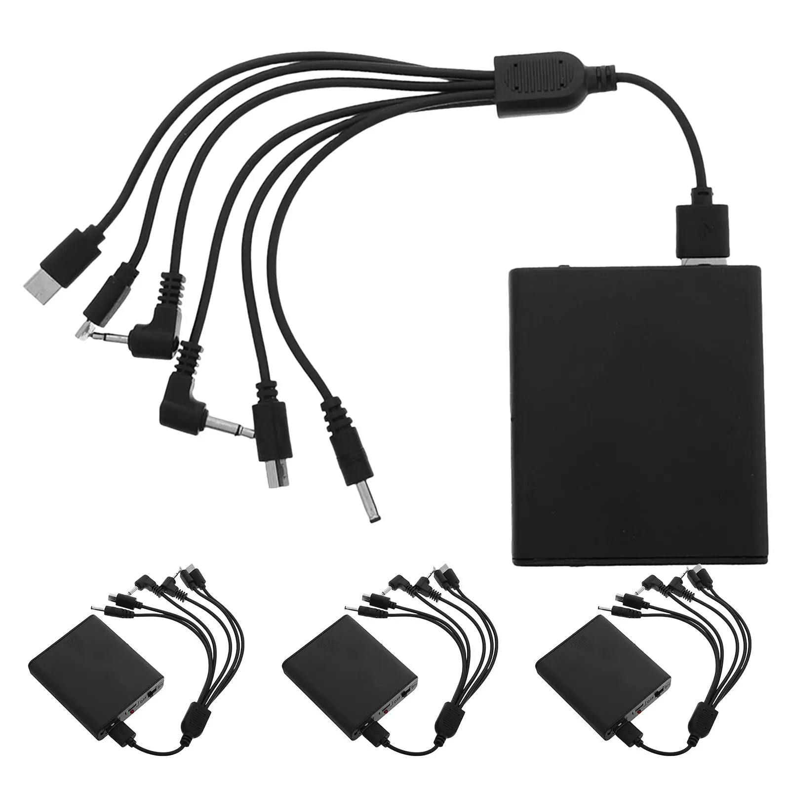 4Pcs Emergency Charger for Safe Box Battery Backup External Power Supply Portable Multi-Output Dc Power Box Compatible with