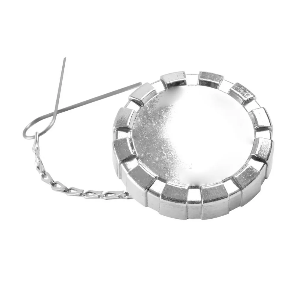 Fuel Tank Cap Cover for Kenworth For Trucks Non Locking Non Vented Metal Fuel Cap Direct Replacement Silver Finish