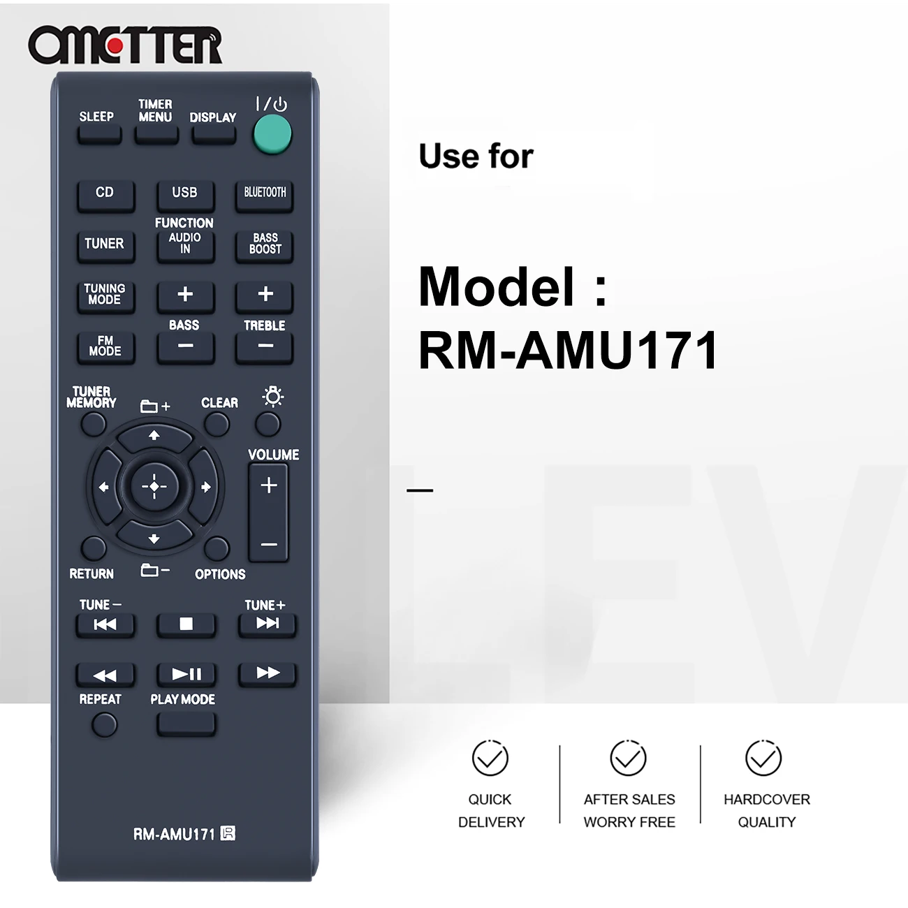 RM-AMU171 nadajฤ
ce siฤ do Sony pilot zdalnego sterowania Hi-Fi Stereo System Audio CMT-BT60 CMT-SBT100 CMT-BT60B CMT-BT80W HCD-SBT100B CMT-BT80WB C