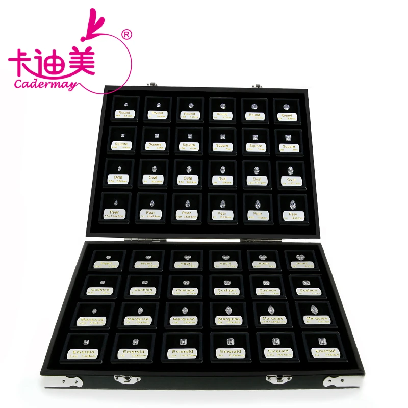 

CADERMAY Size Tester Teaching Tool Display Diamond Standard Scale Master Stone Round Cubic Zirconia Stone Jewelry