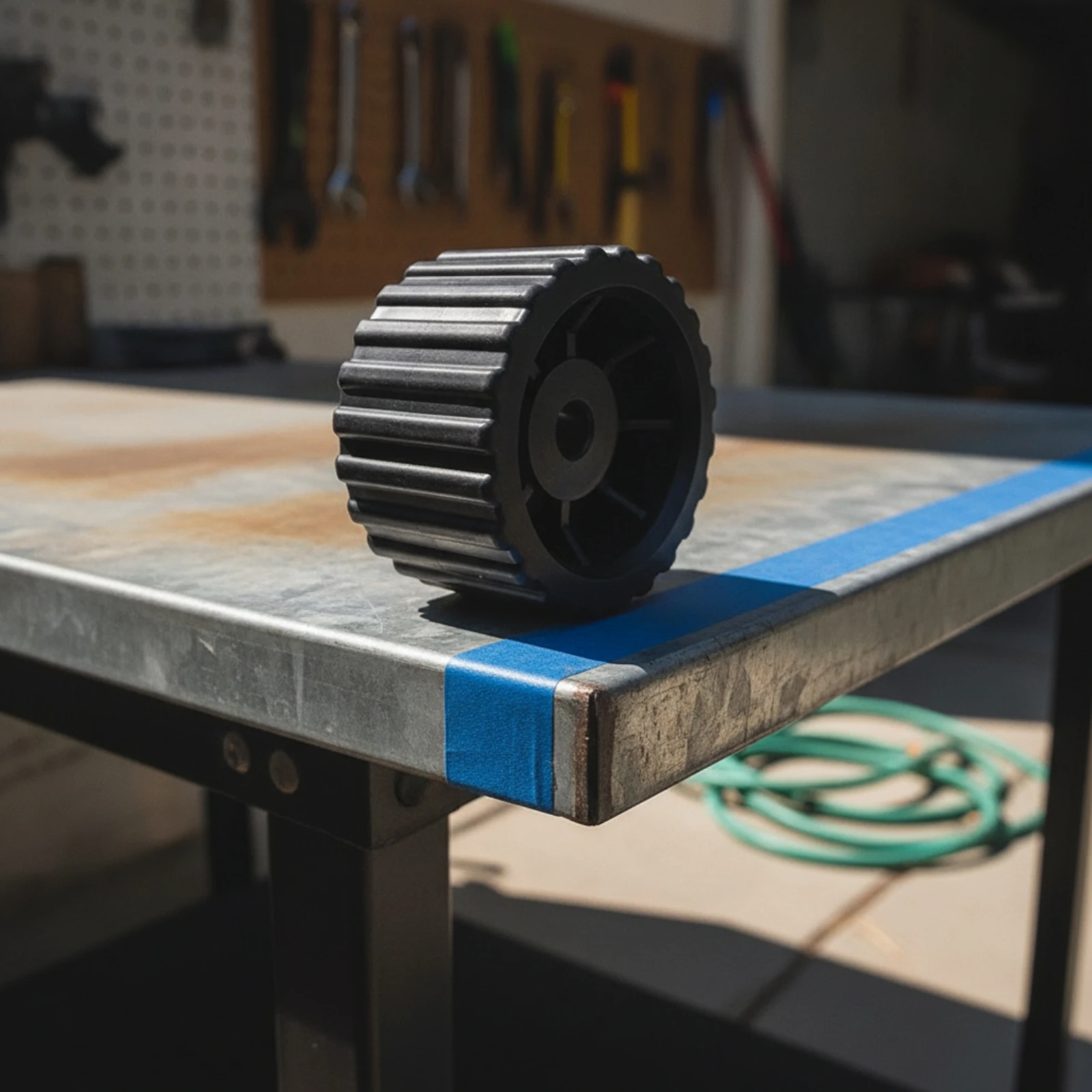 Boat Trailer Roller Heavy-Duty Hull Support Roller Ribbed Trailer Wheel Smooth-Rolling Hardware Stable for Marina Mechanics