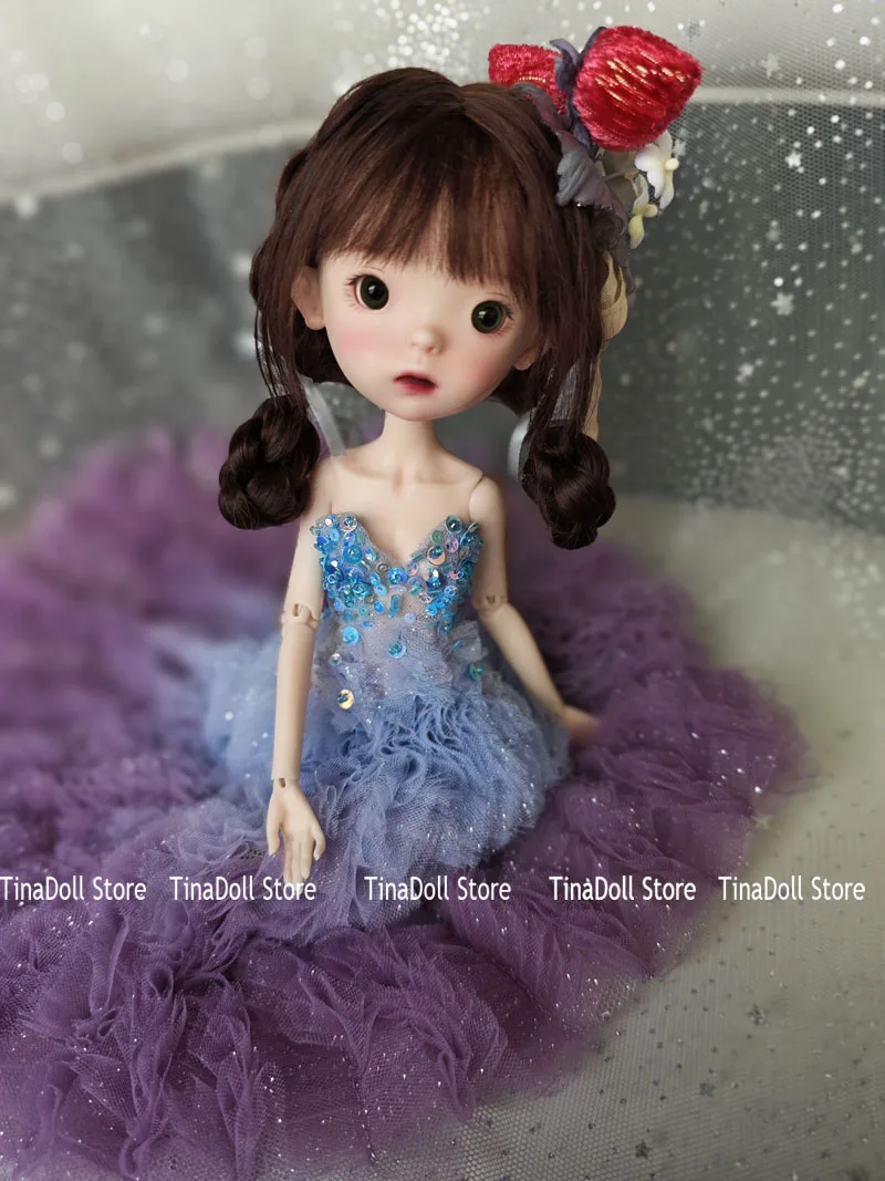 

（TinaDoll Store) luxurious style Gradient Color Landoudou/blythe 1pcs Clothes set(one-piece dress )for Landazz Landoudou/Blythe