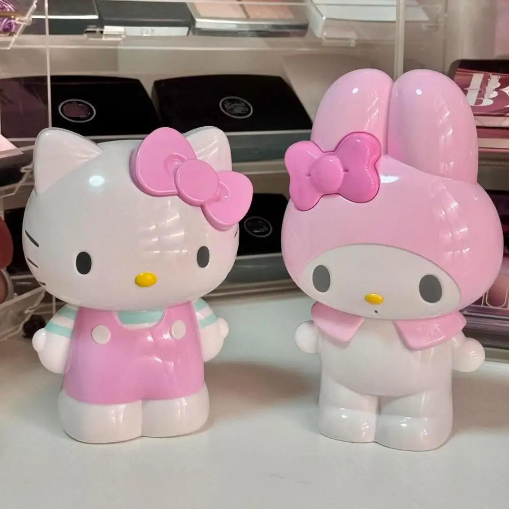 카와이 헬로키티 멜로디 펜 컨테이너 화장품 브러쉬 보관 데스크탑 스토리지 장식품 문구 애니메이션 주변기기 선물