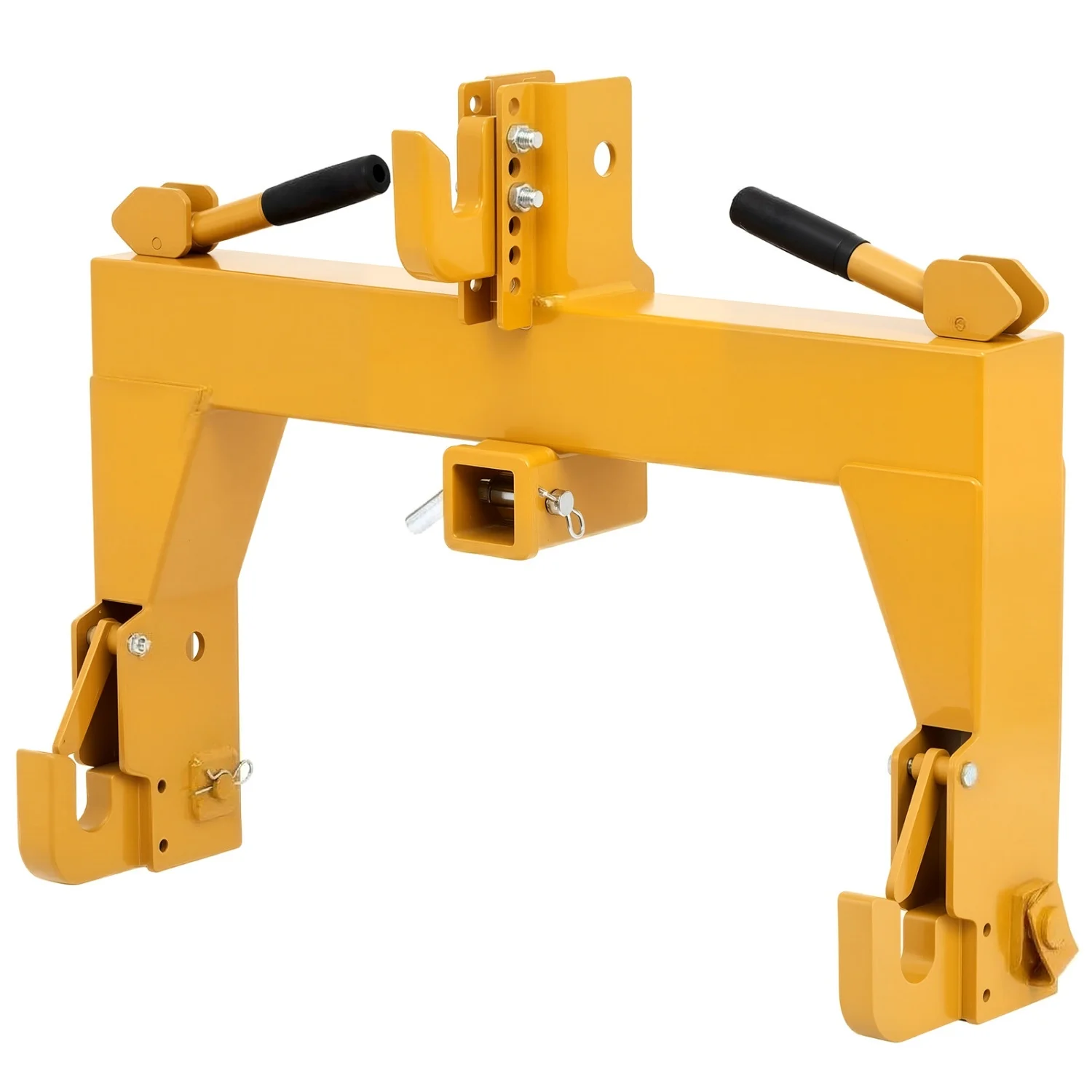 Quick Hitch for Category 1 Tractors – 3000 lbs Lifting Capacity, Heavy Duty Dual Receivers, Fits Lower Arms Easily, All-Purpose Agricultural Tow Adapter