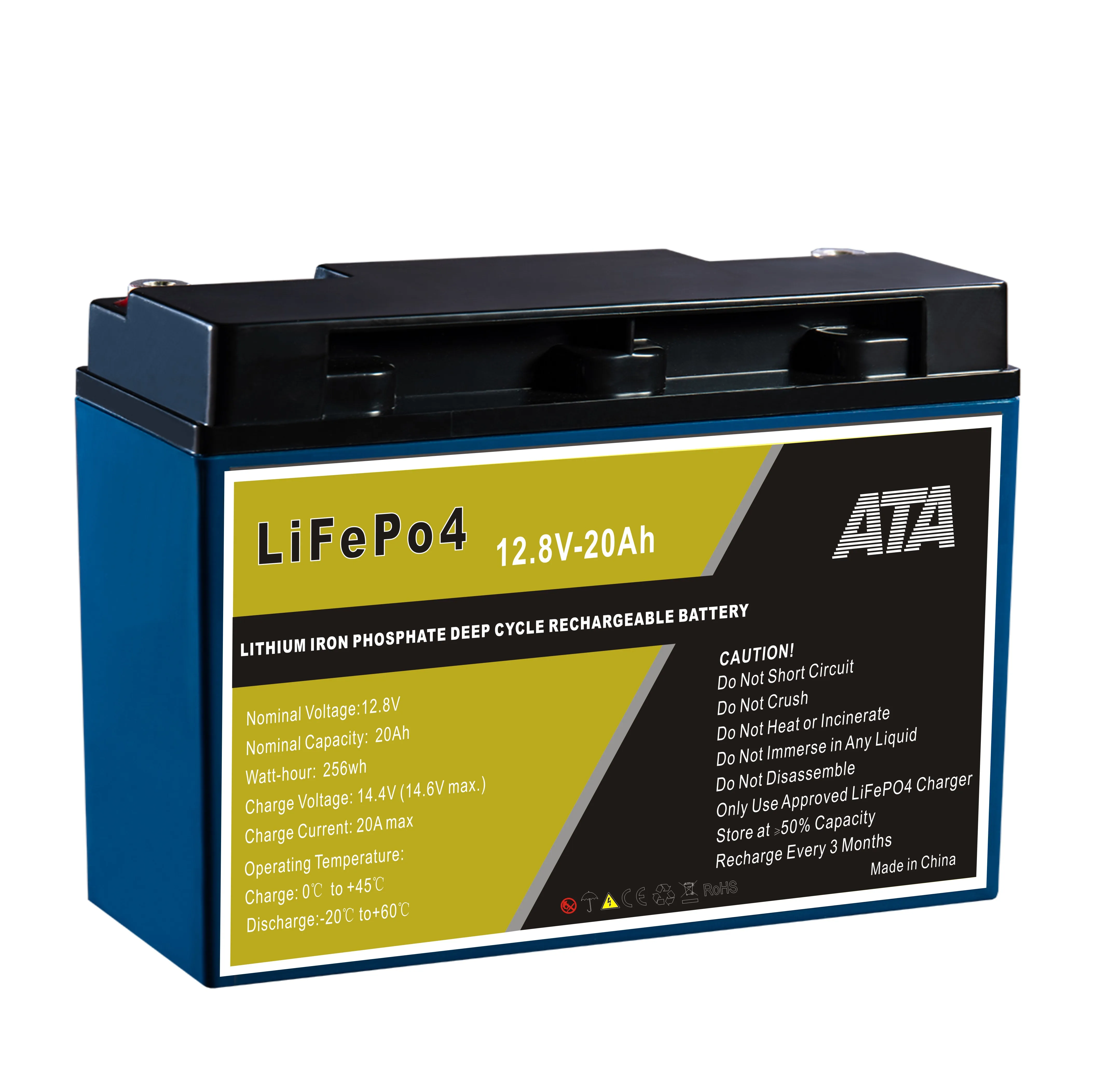 New product lithium motorcycle battery 12.8V 1600mAh motorbike starter CCA90 long cycle life