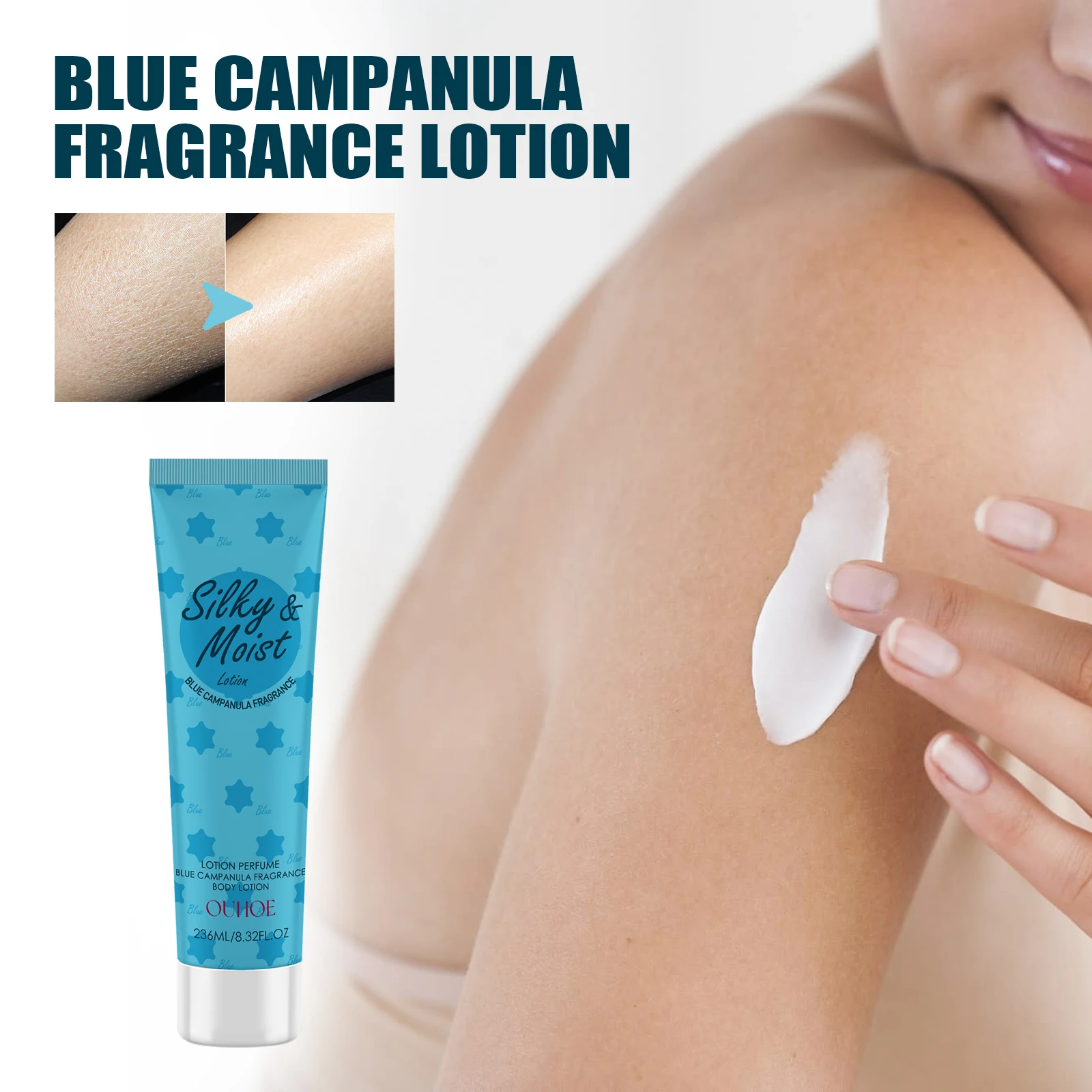 

Silky Moist Blue Bell Body Lotion Quick Absorb Hydrating Moisturizer Lightweight Refreshing Fragrance Enhances Skin Elasticity