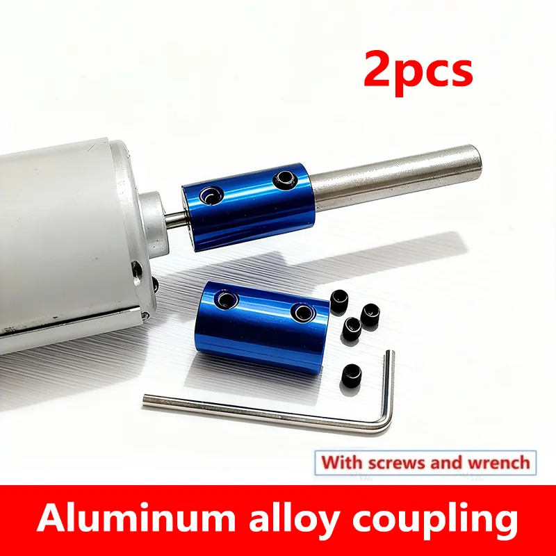 

2PCS Blue Aluminum Alloy Flexible Coupling Universal Motor Shaft Joint for RC Car Model DIY Tools
